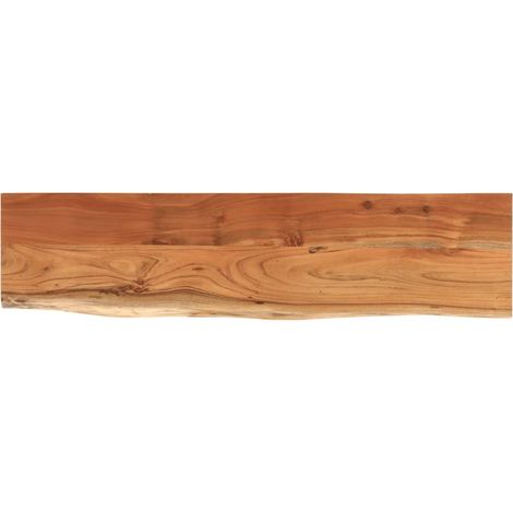 Étagère murale rectangulaire massif acacia bordure assortie