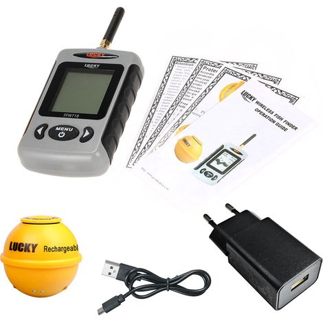 Sondeur professionnel Portable sans fil, détecteur de poisson, sonde de pêche, détecteur de poisson avec matrice de points