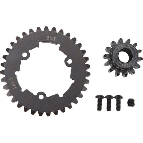 Jeu d'engrenages RC professionnel en acier 35T couronne et pignon moteur 14T pour TRAXXAS X-Maxx 6S 1/5 (1/5)