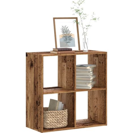 vidaXL Bookcase Old Wood 68.5x32x68.5 cm Engineered Wood