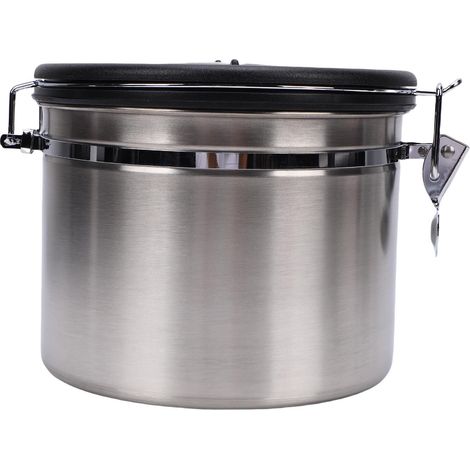 Contenitore ermetico per caffè da 2,5 litri con cucchiaio in acciaio inox 304, contenitore per alimenti a prova di perdite con valvola unidirezionale per la stagionatura dei chicchi di caffè, colore a