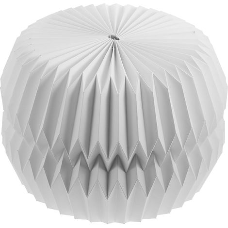 Abat-jour Décoratif en Papier Blanc Pliable pour Lampe Suspendue, Cache-luminaire Simple et Créatif pour Décoration de Pendaison Maison (1/5)