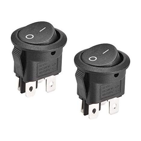 interrupteurs à bascule ronds 4 broches ON/OFF pour bateau, 250 V CA/6 A ou 125 V CA/10 A (1/4)