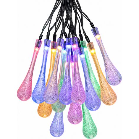 Guirlande Lumineuse LED Goutte d’Eau Extérieure Étanche, 400 LED Blanc Chaud, Secteur, Jardin et Noël (1/5)