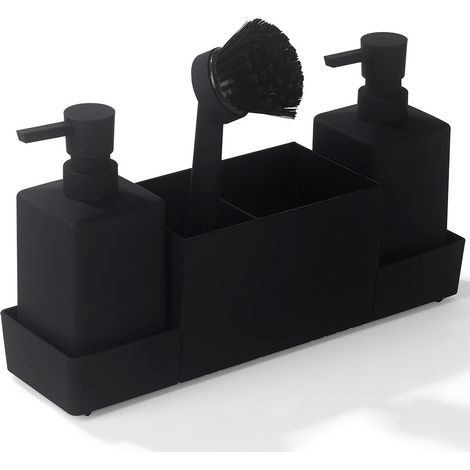 APEX Organisateur Evier Cuisine Distributeur de Liquide Vaisselle Accessoire de Rangement Brosse à Vaisselle avec Distributeur de Liquide (1/5)