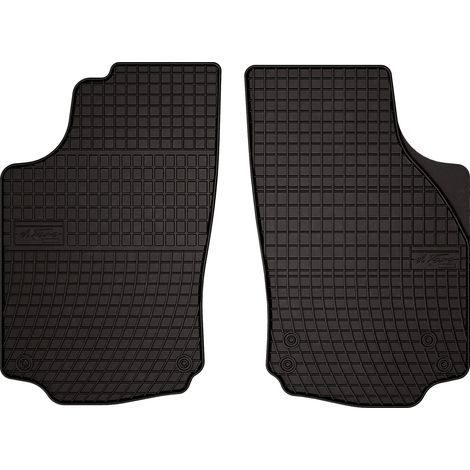 Alfombrillas de goma para Opel Corsa C hatchback 1.ª fila (2000-2006) - negras, montadas (1/5)