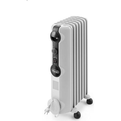 Delonghi – Radiateur bain d'huile 1500 W – Pour surfaces jusqu'à 45 m³ – Chauffage électrique à bain d'huile blanc – Idéal pour intérieur