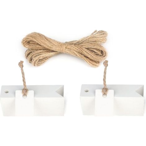 Étiquettes en papier kraft 7 x 2 cm, 100 pièces et ficelle de jute, pour (1/5)