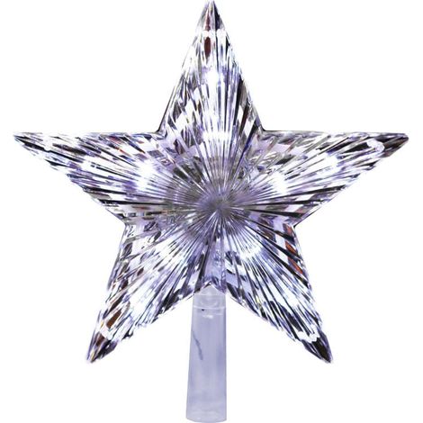 Stella a LED per la cima dell'albero di Natale con luce bianca fluida (1/4)