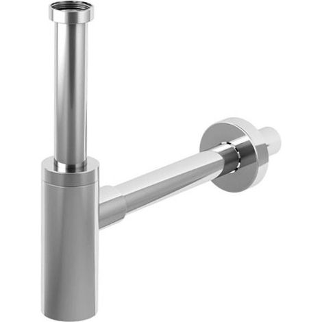 INOXMATER siphon de lavabo 5/4", drain 32mm, acier inoxydable/chrome
