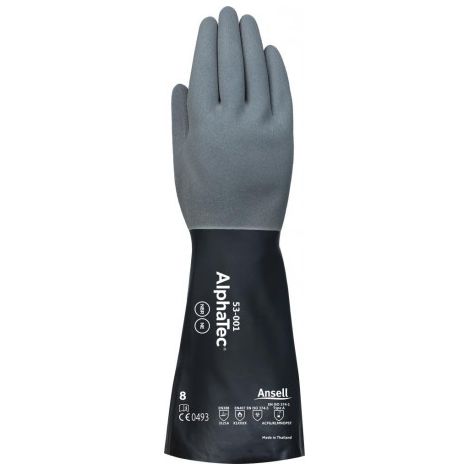 ANSELL Gants de chimie AlphaTec 53-001 taille 10 gris/noir 6 paires ( 4000391155 ) (1/5)