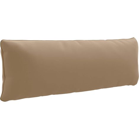 Coussin de Dos 1 Pièce PUTTEN 100 % polyester Taupe vidaXL (1/5)