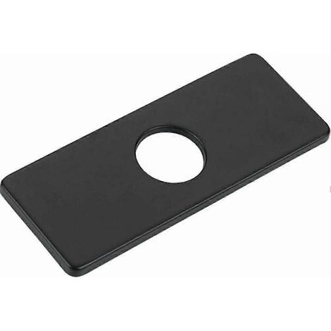 Cache-robinet, cache-trou, robinet d'évier en acier inoxydable, convient pour la salle de bain et la cuisine. (Noir) 1 pièce (1/4)