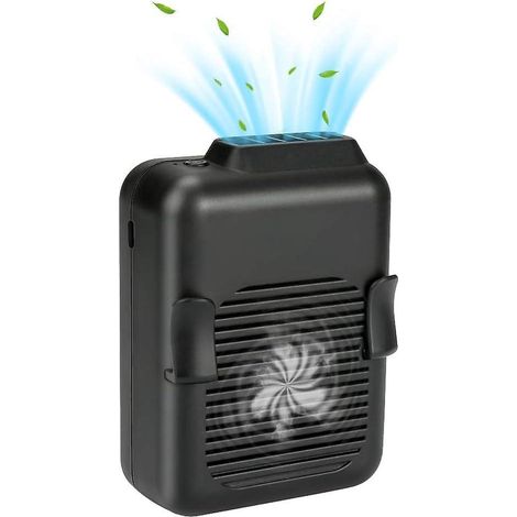 mini Clip De Taille Personnel Sur Ventilateur Portable Collier Mains Libres Ventilateur 6000mah Usb Rechargeable Ventilateur Pour La Randonne En P