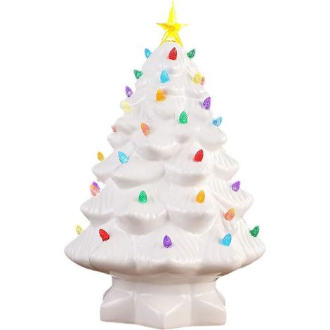 Sapin de Noël miniature en résine, figurines exquises, décoration de Noël pour fenêtre, table ou jardin, 30 cm (11,8 pouces), blanc (1/4)