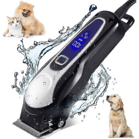 Professionelle Hundehaarschneidemaschine, kabelloses elektrisches Haarschneidemaschinen-Set für langhaarige Hunde, professionelle Haarschneidemaschine für Hunde und Katzen, Haustierpflege-Set, scharfe (1/4)