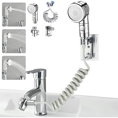 douchette adaptable sur robinet,Facile à laver les cheveux et à nettoyer les assiettes,douchette lavabo/ coiffeur/ evier (1/5)