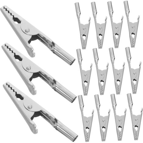 100pièces Pinces Crocodiles Metalliques Pinces Crocodiles Isolees Mini (1/5)