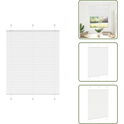 vidaXL Plissee Weiß 105x150 cm Stoffbreite 104,4 cm Polyester (1/5)