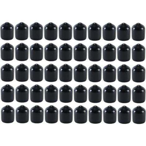 50 bouchons anti-poussière EPVC noirs pour connecteurs SMA, capuchon de protection coaxial SMA, accessoires pour connecteurs RF (1/5)