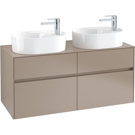 Meuble vasque COLLARO 1200 x 548 x 500 mm, blanc brillant