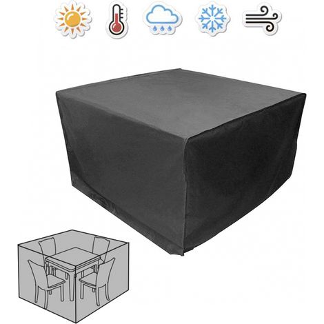 Water Resistant Garden Patio Furniture Square Cover for Rattan Table Square Cube (1/5)