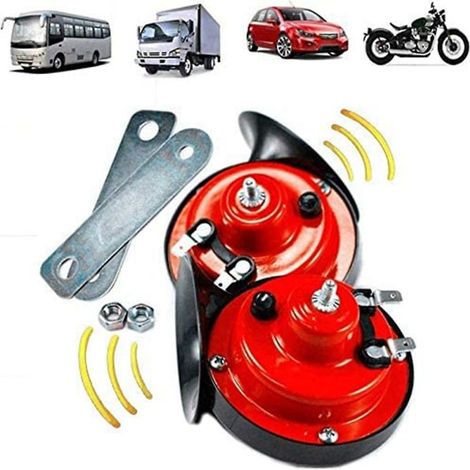 Avertisseur Klaxon Double Ton 12V pour Auto, Camion, Moto – 2 Cornes à Vis 300dB, Super Puissant, Pression Élevée, Accessoire Véhicule (1/5)