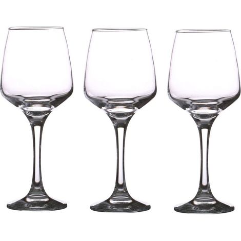 Lot de 3 verres à Vin 29,5 cl - Forme Harmonieuse pour Présentation de Table - Livraison gratuite