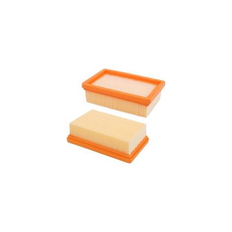 Lot de 2 Filtre Remplacement pour Aspirateur Kärcher MV4 MV5 MV6 plissé Plat (1/5)