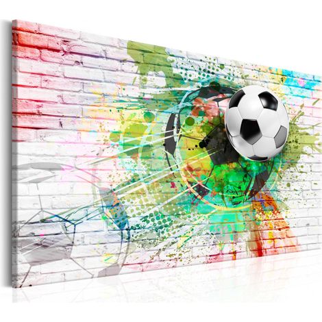 Tableau Imprimé "Colourful Sport Football" 60 x 90 cm