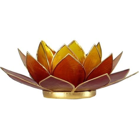 Porte Bougie Fleur de Lotus 3 couleurs et Or (1/2)