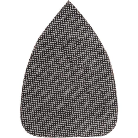 tissu de grille de papier abrasif disque réseau de broyage humide et sec pour le broyage, f. meuleuse Delta 97 x 136 K-120, fibre de verre, perforé m. Klett, 5 pièces. (1/3)