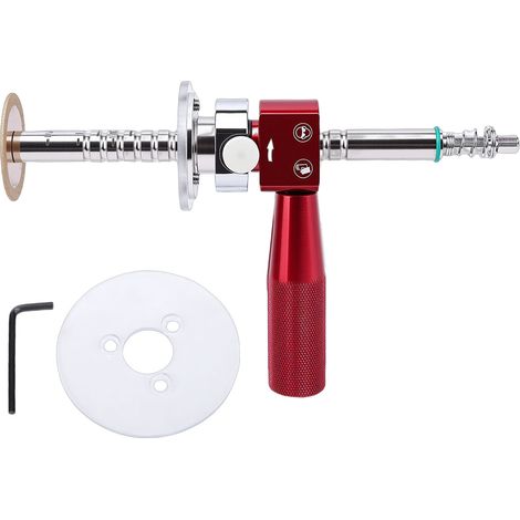 Outil de coupe de tuyau interne en PVC ABS, ensemble intérieur pour perceuse avec poignée, roue de coupe, tige de 1/4 po, 6-105mm réglable rouge (1/5)