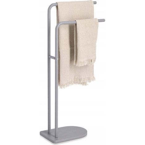 Supporto per asciugamani Zeller VETRO in metallo grigio 41x20,5x86 cm
