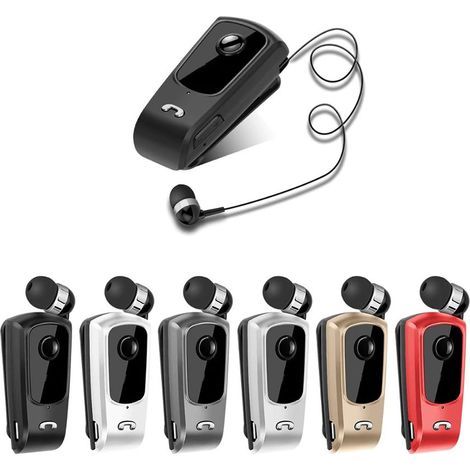 Auricolare Bluetooth Retrattile Clip Vibrazione Multipoint Wireless 4.1 (1/5)
