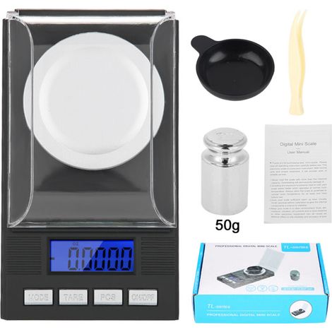 Mini balance de poche portable haute précision 0001 g avec affichage numérique LED (100 g) (1/5)