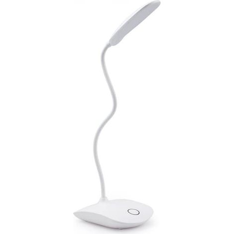Lampe de table LED blanche, rotative, à intensité variable et fonctionnant sur piles (1/5)