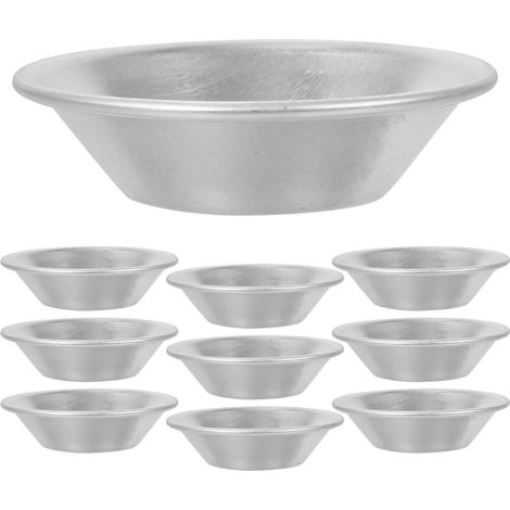 10-teiliges Set antihaftbeschichteter Eierkuchenformen aus Aluminiumlegierung für Mini-Kuchen, Cupcakes, Muffins, Kekse und Puddings-7.30X7.30X2.30CM (1/4)