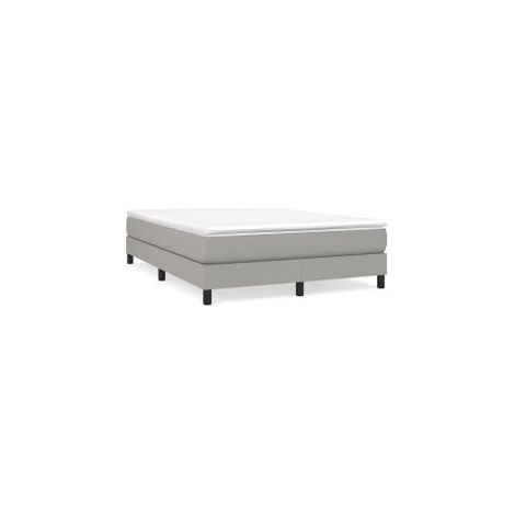 Sommier à lattes de lit avec matelas Gris clair 140x200 Tissu (1/5)