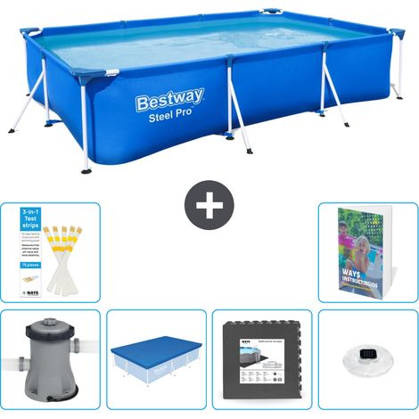 Bestway Steel Pro Rechteckig - 300x201x66 cm - 7-teilig  S312 (1/5)