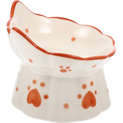 Gamelle Surélevée pour Chat Antidérapante en Céramique - Bol Animal - (1/5)
