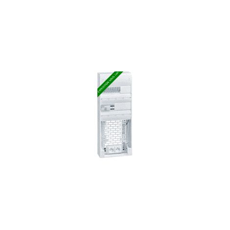 Hager – Coffret de communication 2 rangées 26 modules – 8 connecteurs RJ45 Catégorie 6a STP – 4 cordons S/FTP 10Gbits/s – 2 prises de courant fort