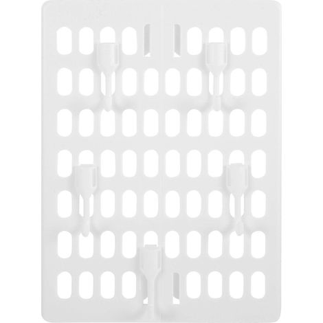 1 ensemble de support mural à panneaux perforés, étagère de rangement murale-30X21CM-White (1/4)