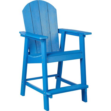Garden Bar Chair ADIRONDACK Synthetic Material Blue