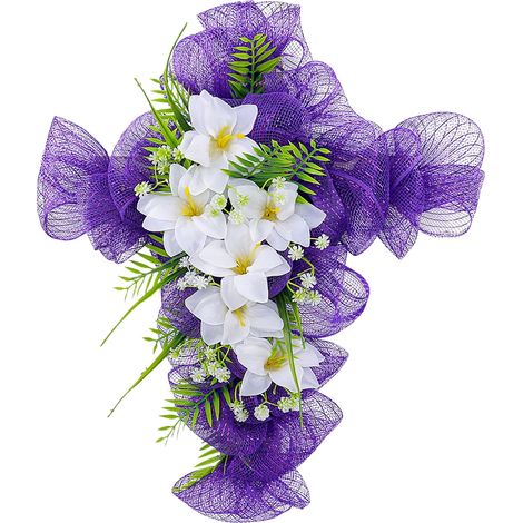 Guirlande De Pâques Artificielle - Pour Porte D Entrée Et Mur - Ruban Printanier Et Fleurs - Décoration Saisonnière Pour Mariage Et Intérieur - 1 Pièce (1/5)