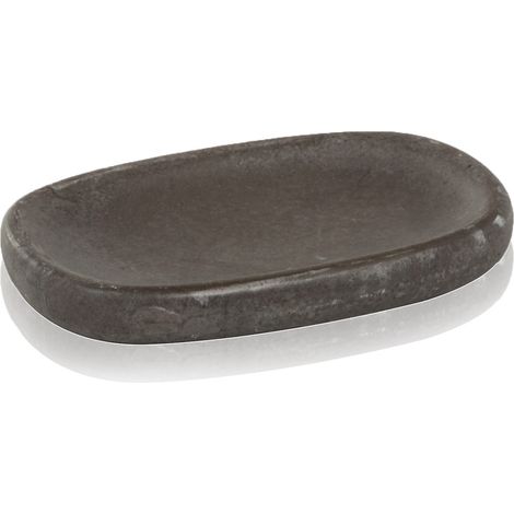 METAFORM - PORTA SAPONE DA APPOGGIO SERIE PIEDRA GRIGIO (1/2)