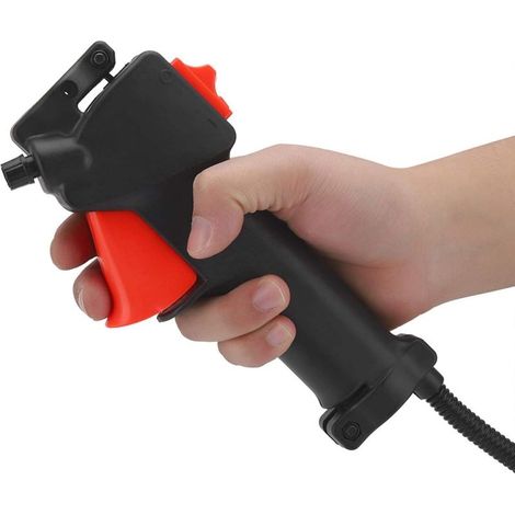 Poignée Interrupteur de Débroussailleuse avec Cable de Déclenchement d'Accélérateur,26mm Manette Commutateur De Trimmer Pièces de Tondeuse à Gazon pour Débroussailleuse Coupe Bordures (1/5)