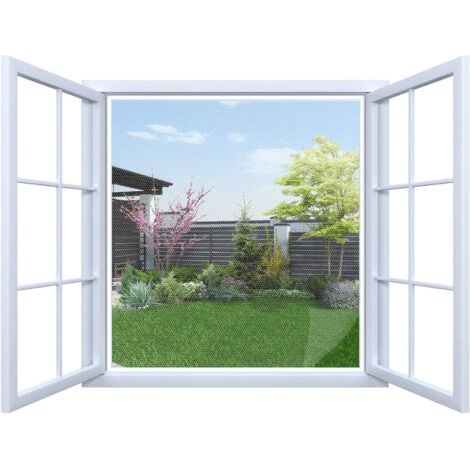 Moustiquaire Fenetre Transparente Universelle - Réglable en Taille - Ne Nécessitant Aucun Perçage - Moustiquaire Ajustable - Bricolage,(130 cm x 150 cm, Lot de 2, Blanc) (1/5)