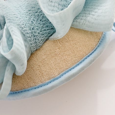 Éponge de bain et de douche, éponge en maille, boule de douche, éponge exfoliante pour le corps, tampon, gant de gommage avec boule de bain à fleurs (1/5)