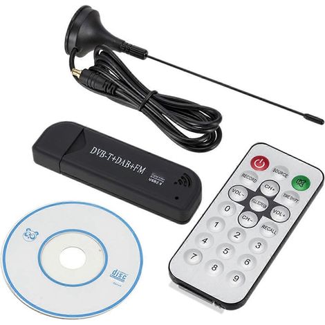 Clé USB 2.0 avec tuner TV numérique FM pour enregistrement en temps réel -- (1/5)